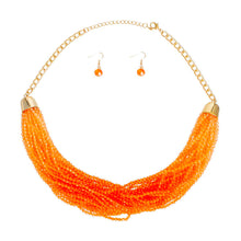 Load image into Gallery viewer, 34 Strand Orange Bead Necklace