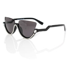 Load image into Gallery viewer, Sunglasses Half Frame Black Eyewear for Women
