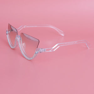 Sunglasses Half Frame Clear Eyewear for Women