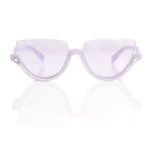 Load image into Gallery viewer, Sunglasses Half Frame Purple Eyewear for Women