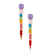 Load image into Gallery viewer, Multi Color Dangle Stone Earrings