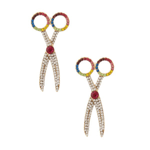 Scissor Rhinestone Earrings - DSBella
